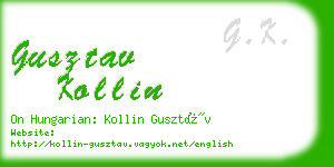 gusztav kollin business card